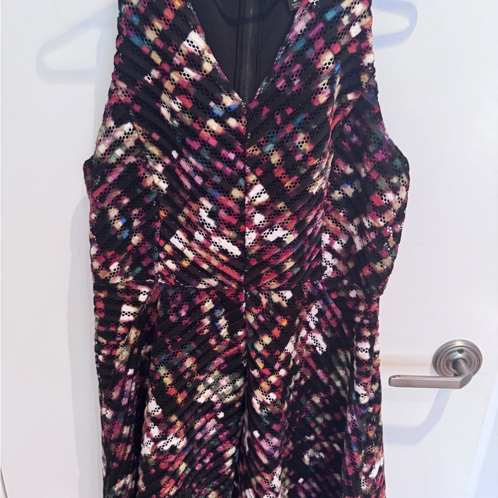 Multicolor Sleeveless a-line Dress mesh with lining